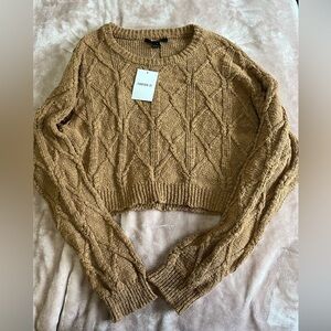 Brown cropped sweater